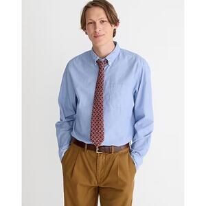 J. Crew Slim Untuck Secret Wash Shirt M NEW Blue Button BJ744 Men J.Crew